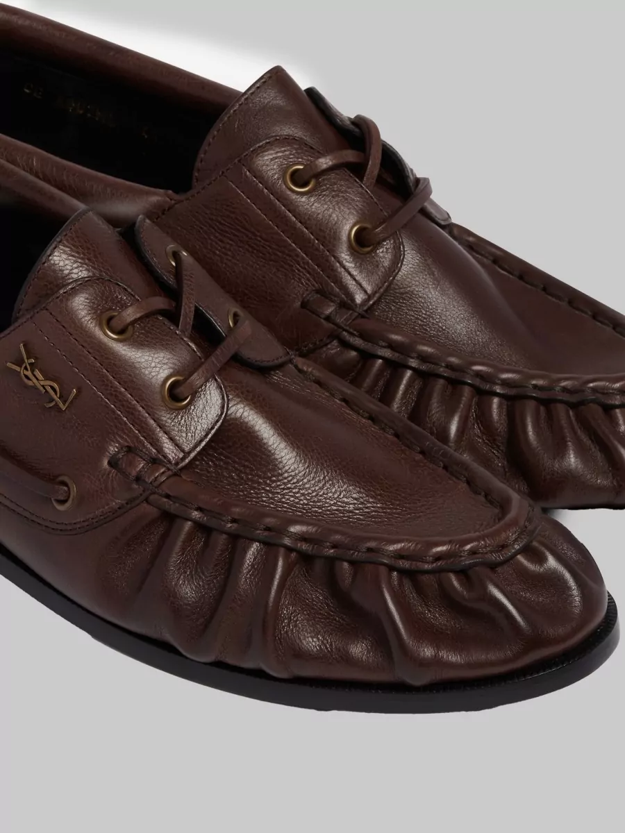 Saint Laurent Leather Boat Shoes
