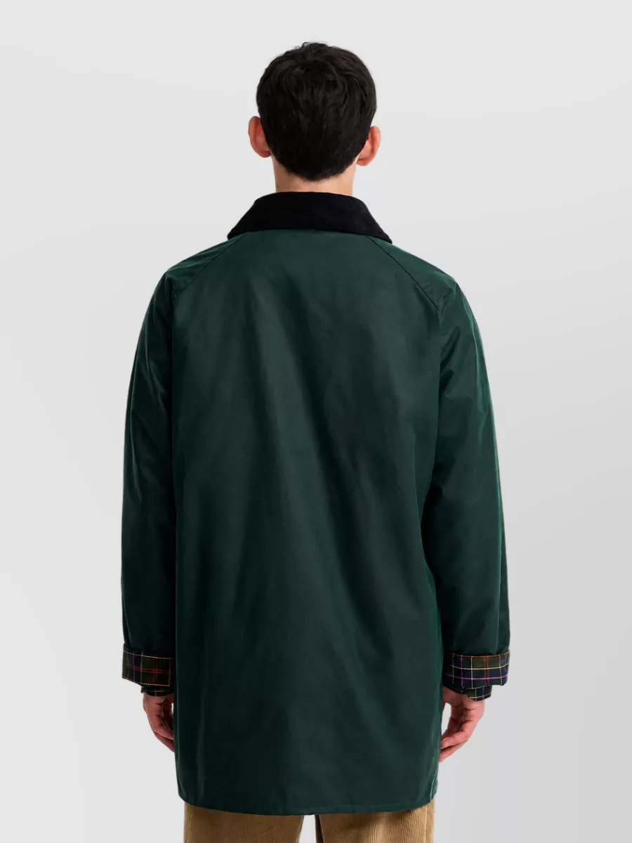 Barbour Waxed Cotton Single Breasted Coat