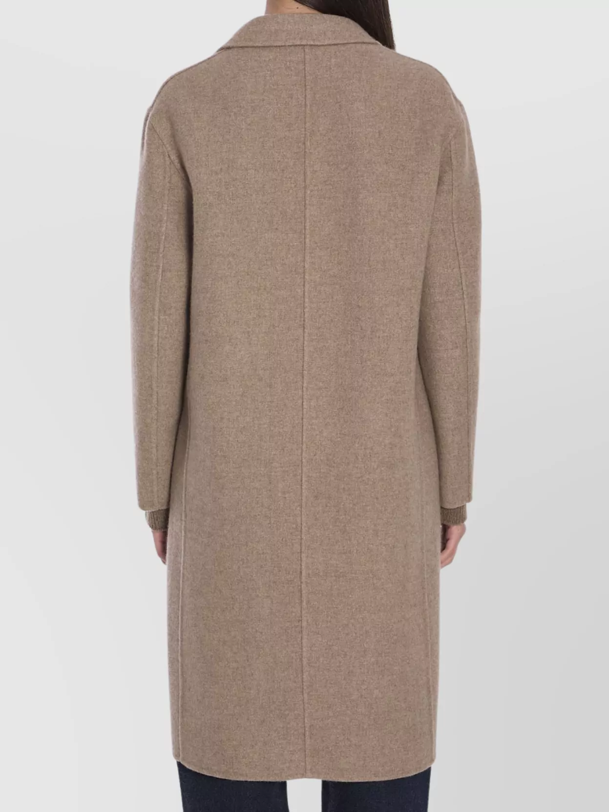 The Row Cashmere Flannel Mid-length Coat In Neutral