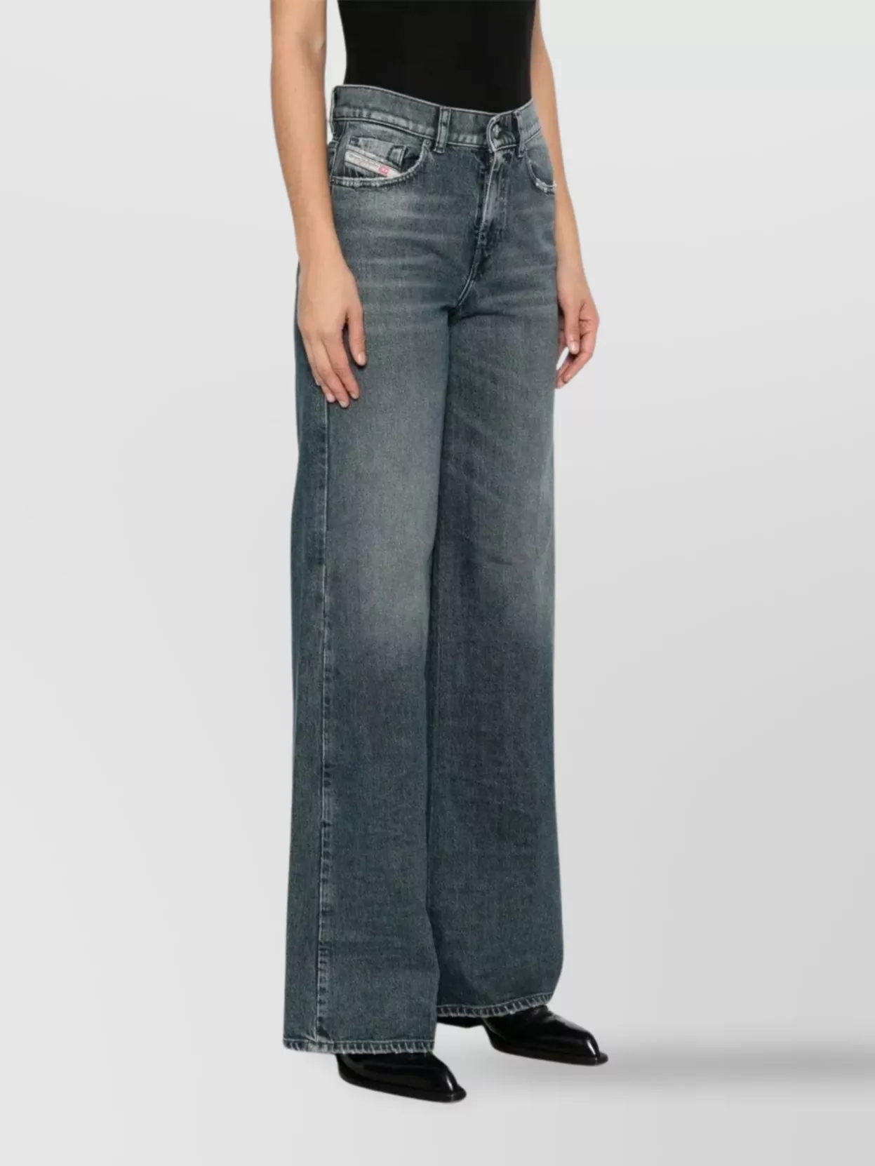 Diesel Wide-Leg Trousers Faded Effect