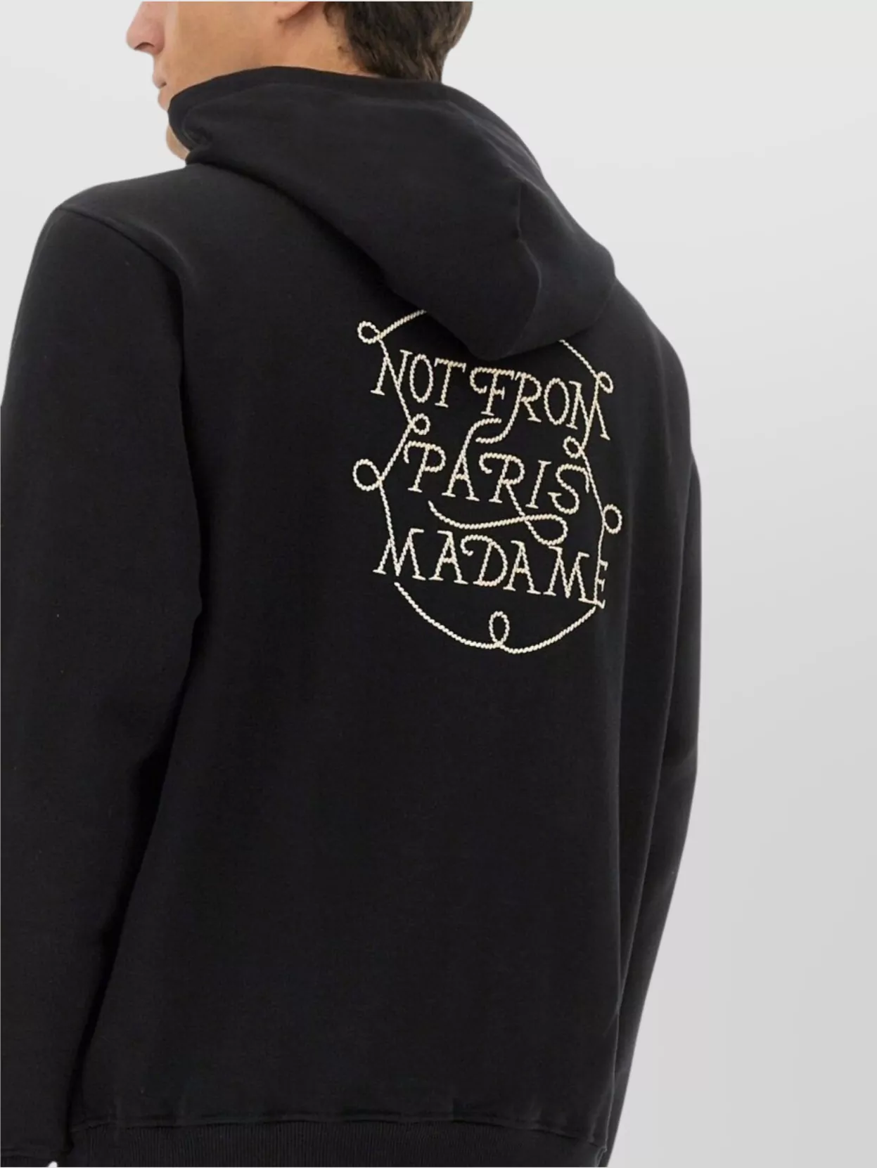 Drôle De Monsieur "Motto" Hooded Sweater Featuring Front Pocket