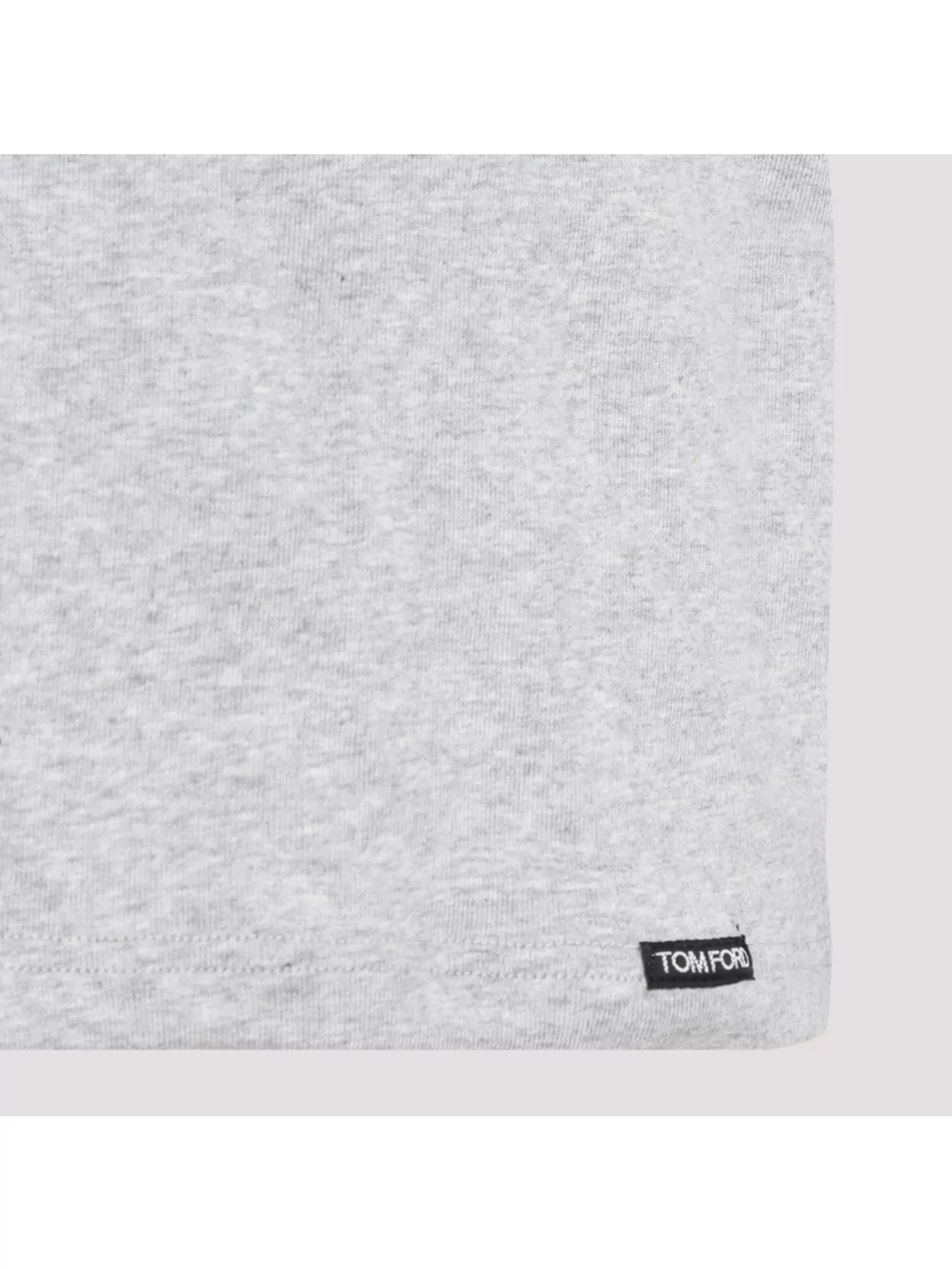 Tom Ford Crew Neck Short Sleeve T-shirt With Tonal Stitching In Gray