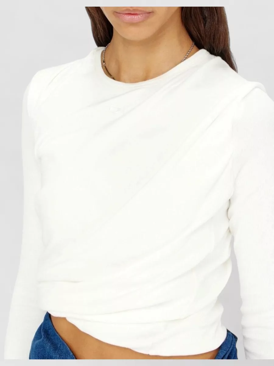 Diesel Ribbed Cropped Long-Sleeve Top