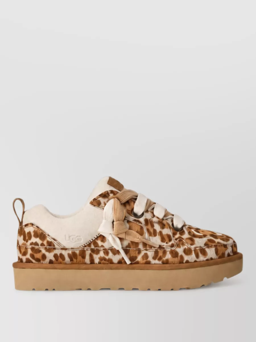 Ugg Leather Platform Low-Top Sneakers