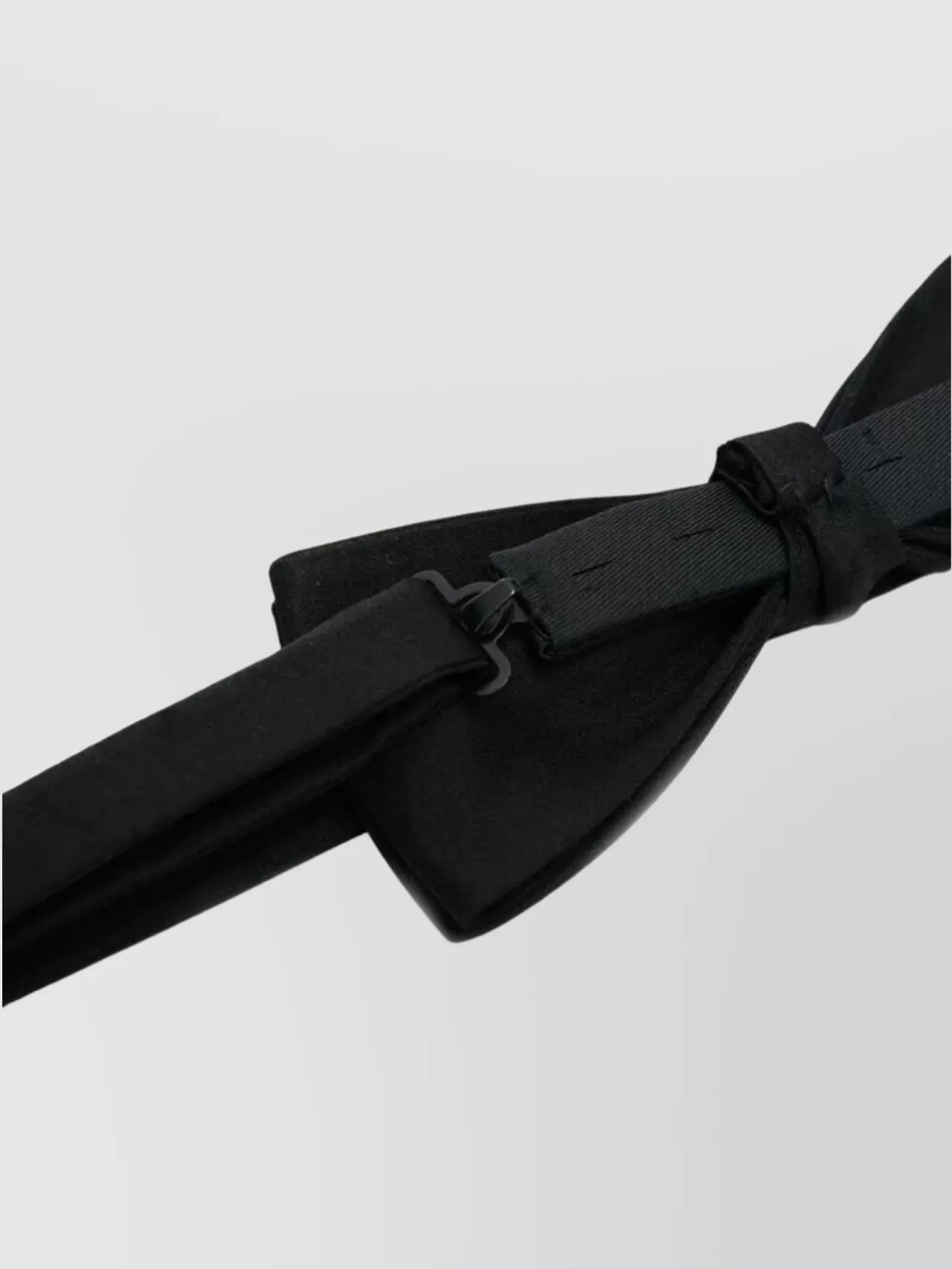 Saint Laurent Yves Bow Tie In Silk Satin