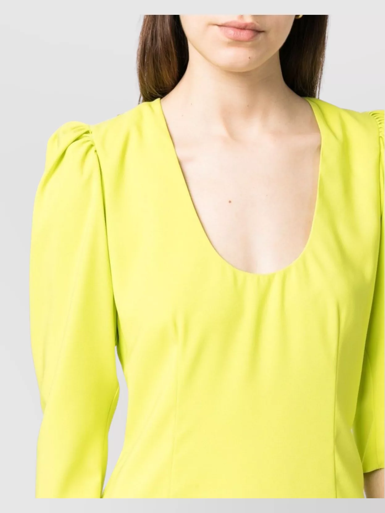 Dsquared2 Mini Dress With Puff Sleeves And Scoop Neck