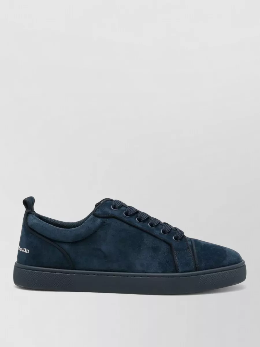 Christian Louboutin Leather Logo-Print Lace-Up Sneakers