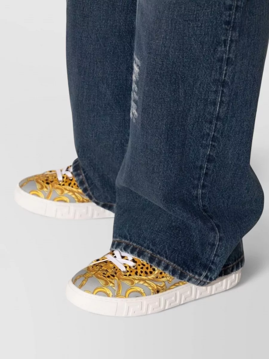 Versace Low Top Sneakers Baroque Animal Print