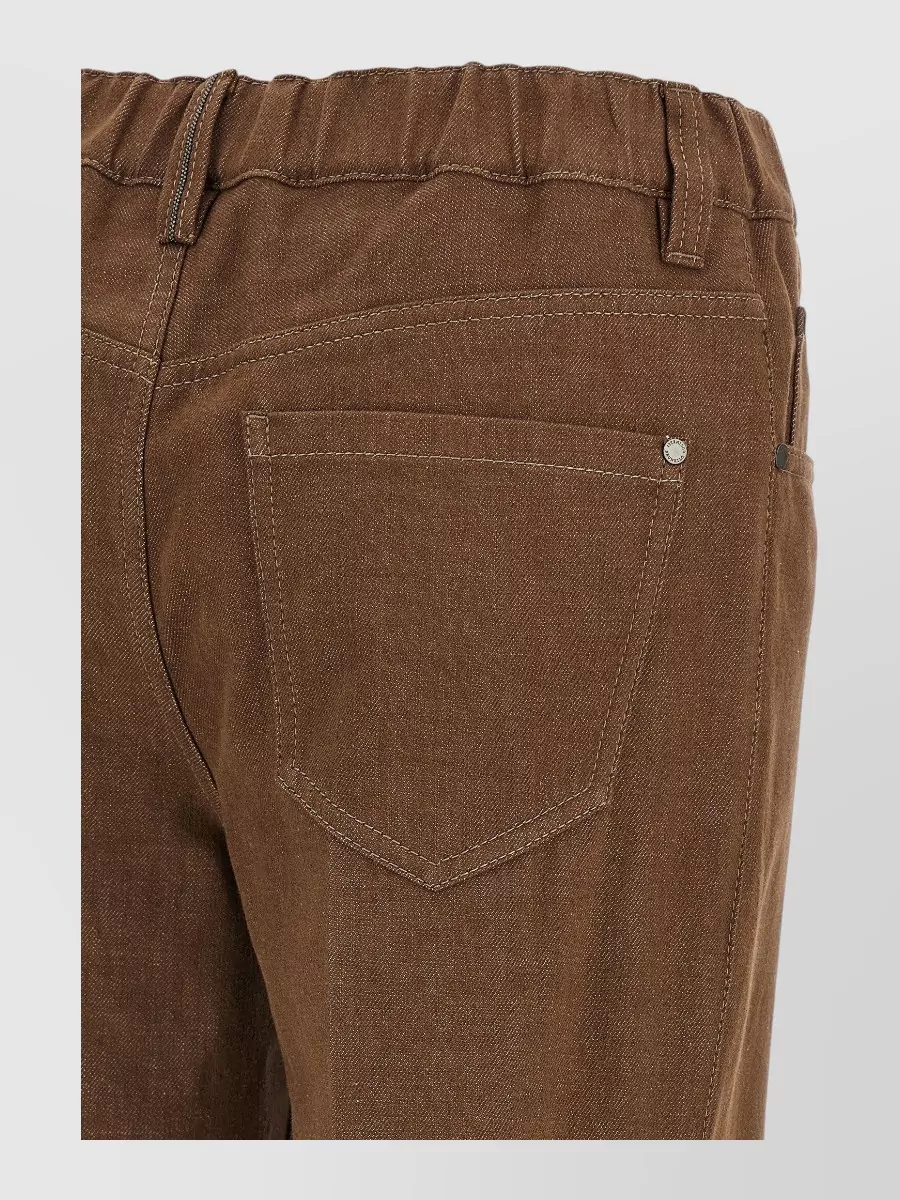 Brunello Cucinelli High-Rise Wide-Leg Denim Jeans