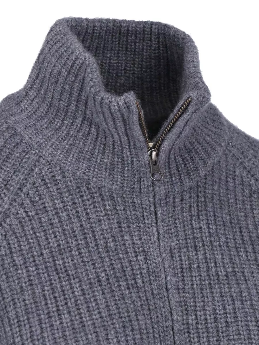 Lisa Yang Cashmere Zip-Up High-Neck Cardigan