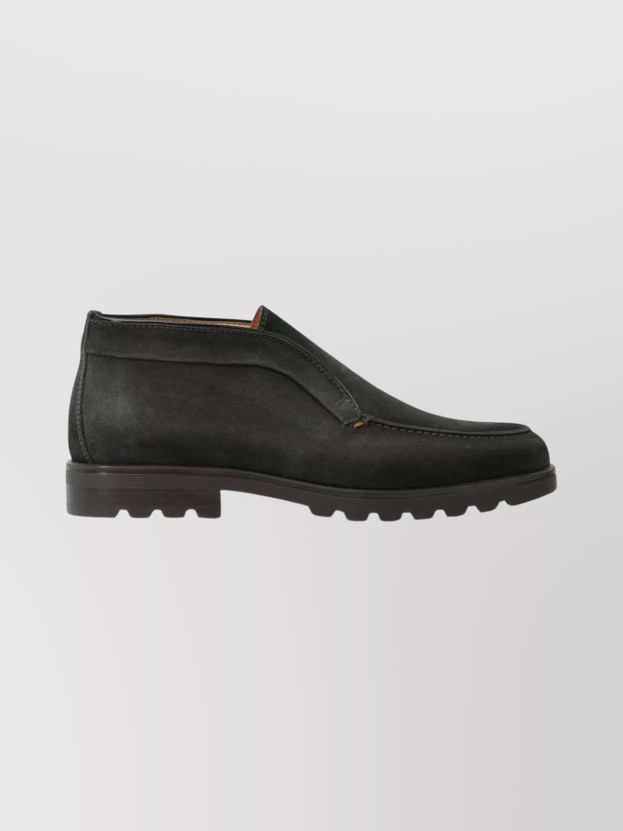 Santoni Suede Ankle Boots Stacked Heel