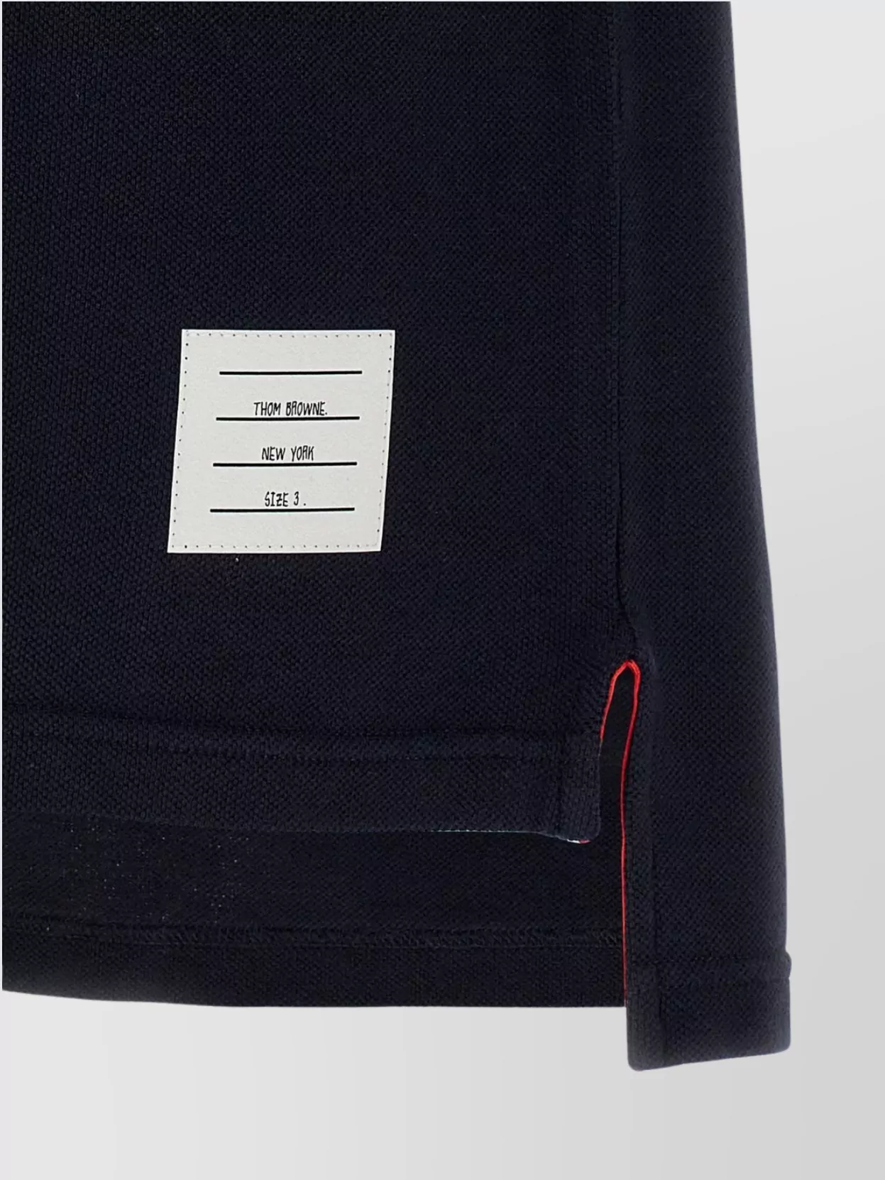 Thom Browne Striped Sleeve Polo Shirt With Ribbed Collar