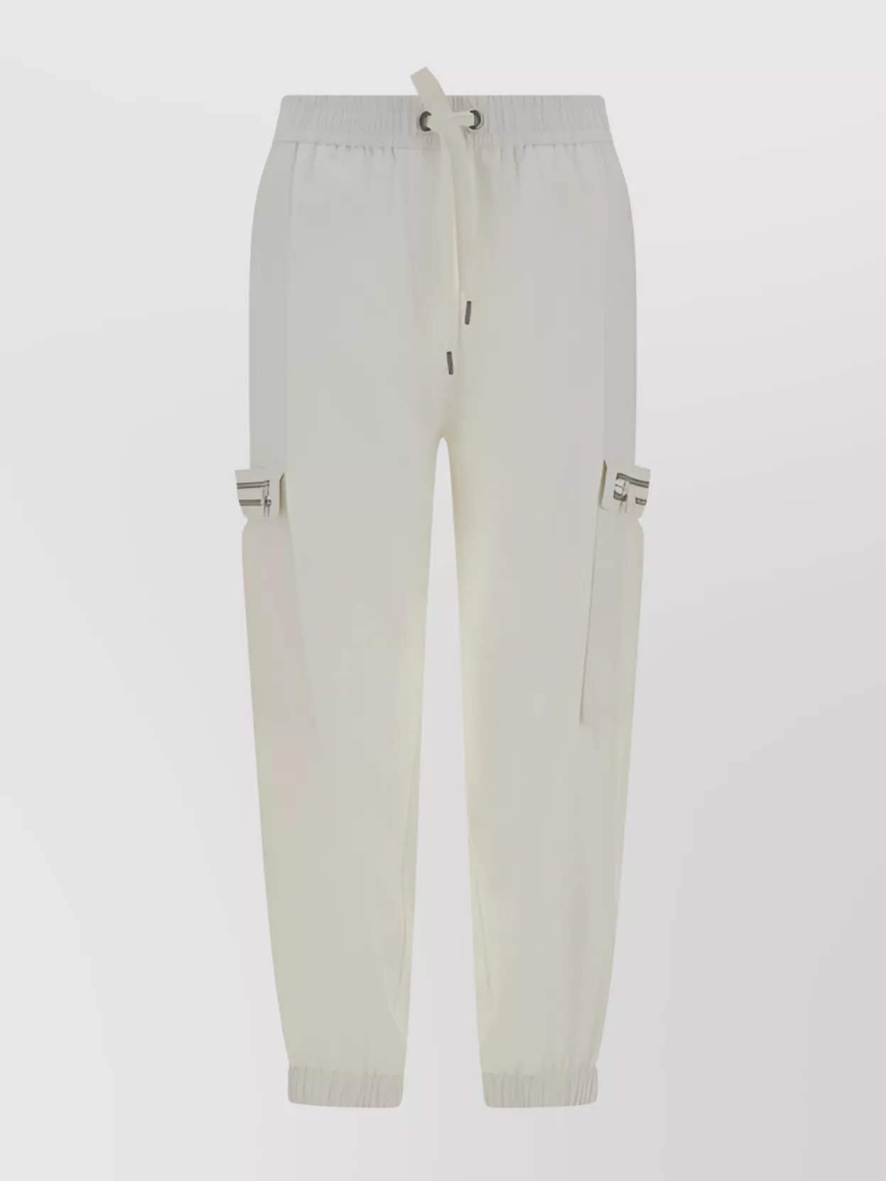 Brunello Cucinelli Cotton Jogger Sweatpants Paneled Design In Neutral