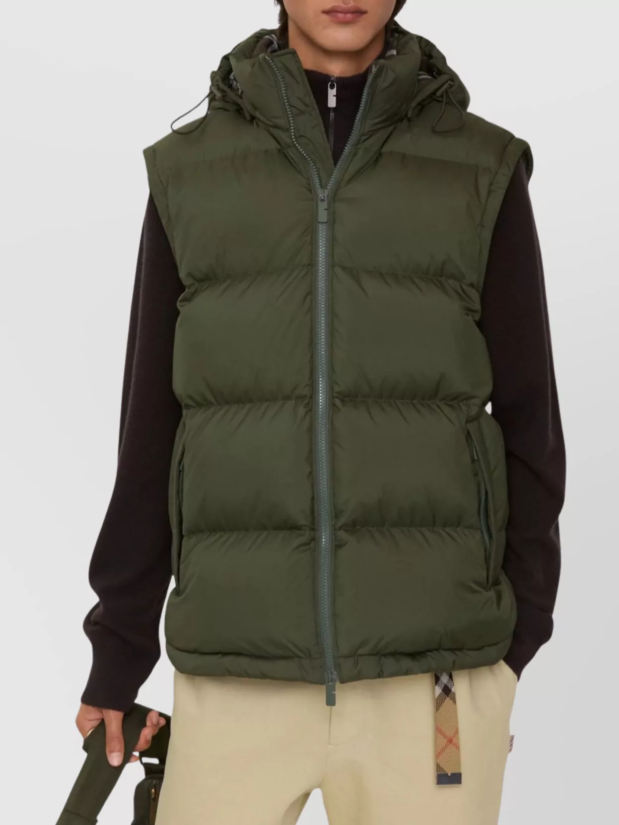 Burberry Padded Jacket Featuring Removable Sleeves