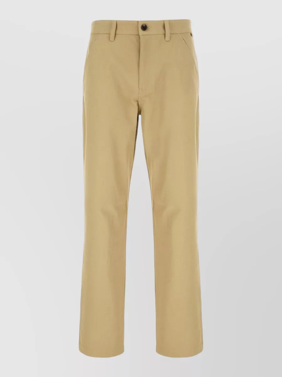 Burberry cotton straight-leg trousers