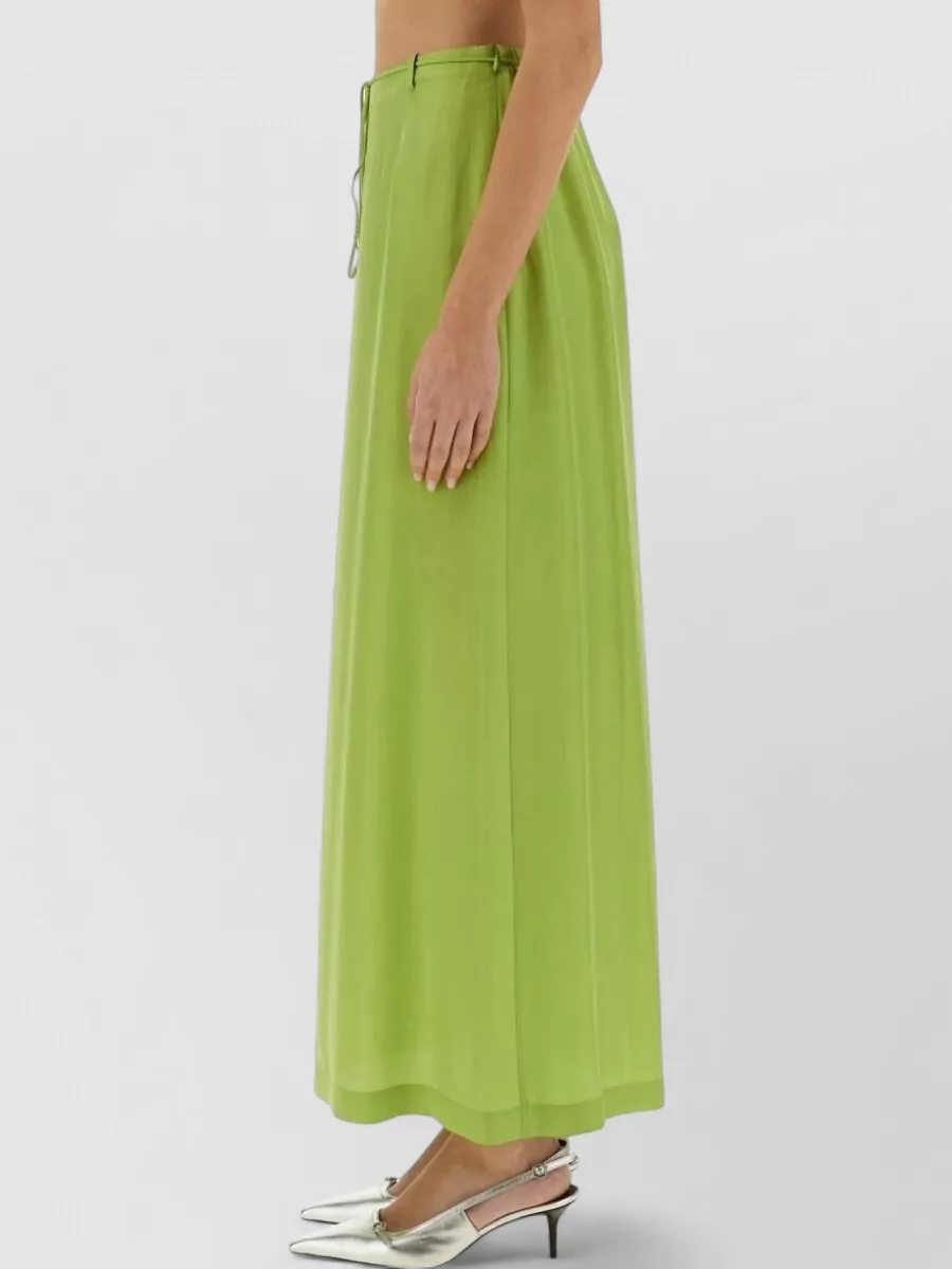 Alysi Silk High-Waisted Maxi Skirt