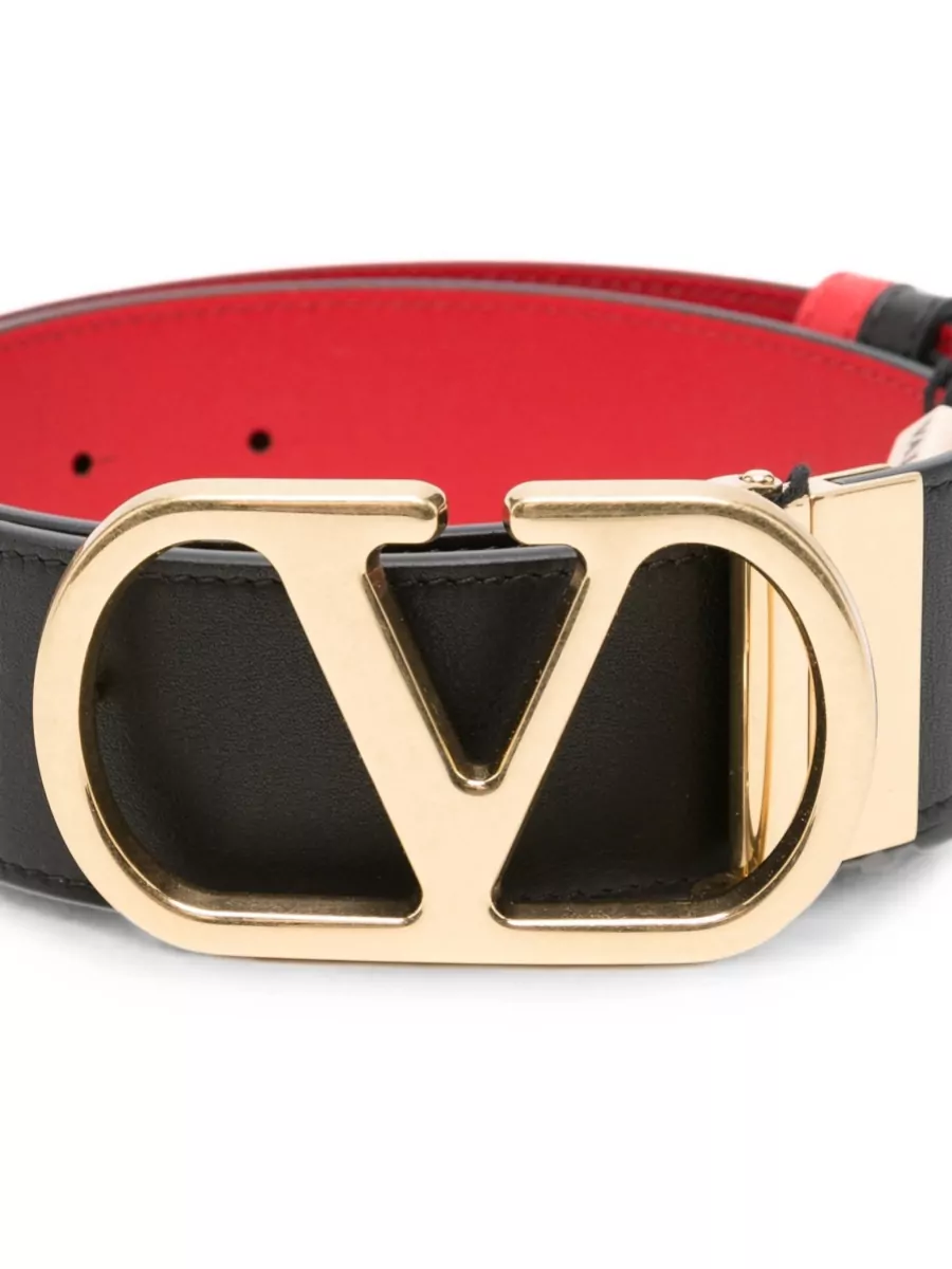Valentino Calf Leather Reversible Belt
