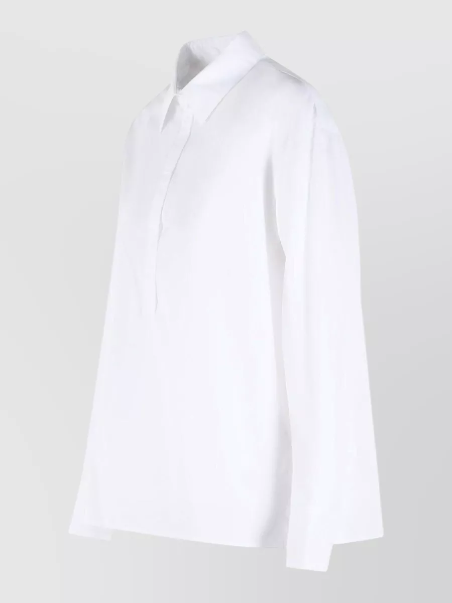 Loulou Studio Cotton Oversized Polo Shirt