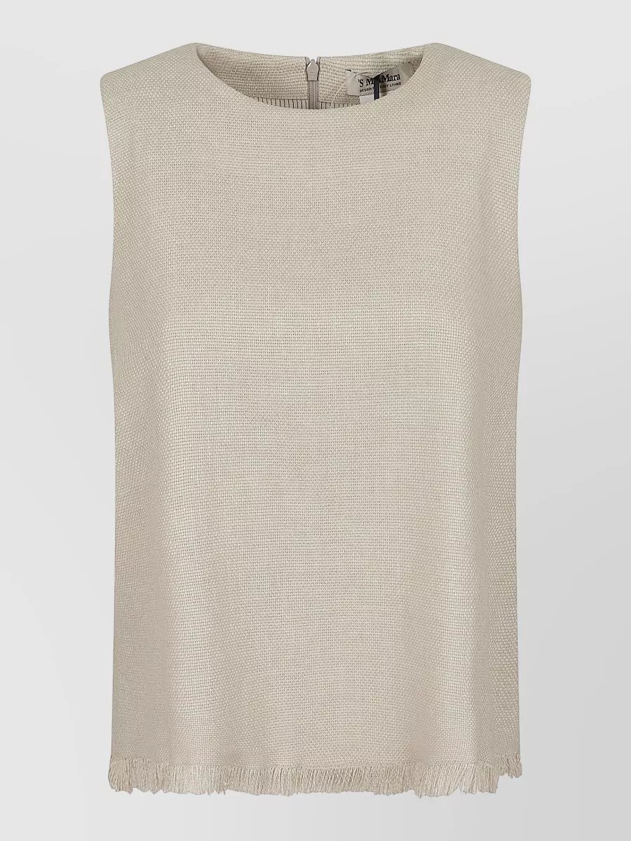 S Max Mara Stretch Linen Blend Tank Top