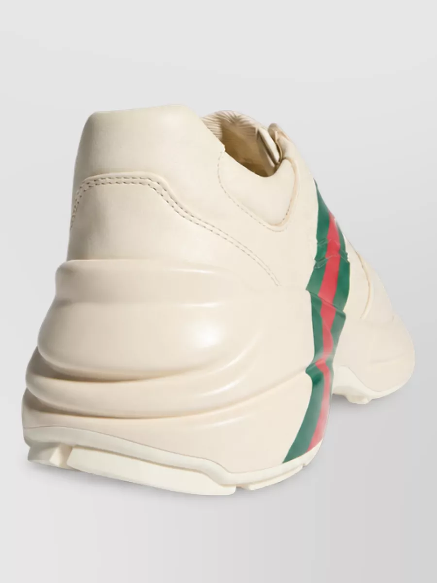 Gucci Leather Lace-Up Sneakers