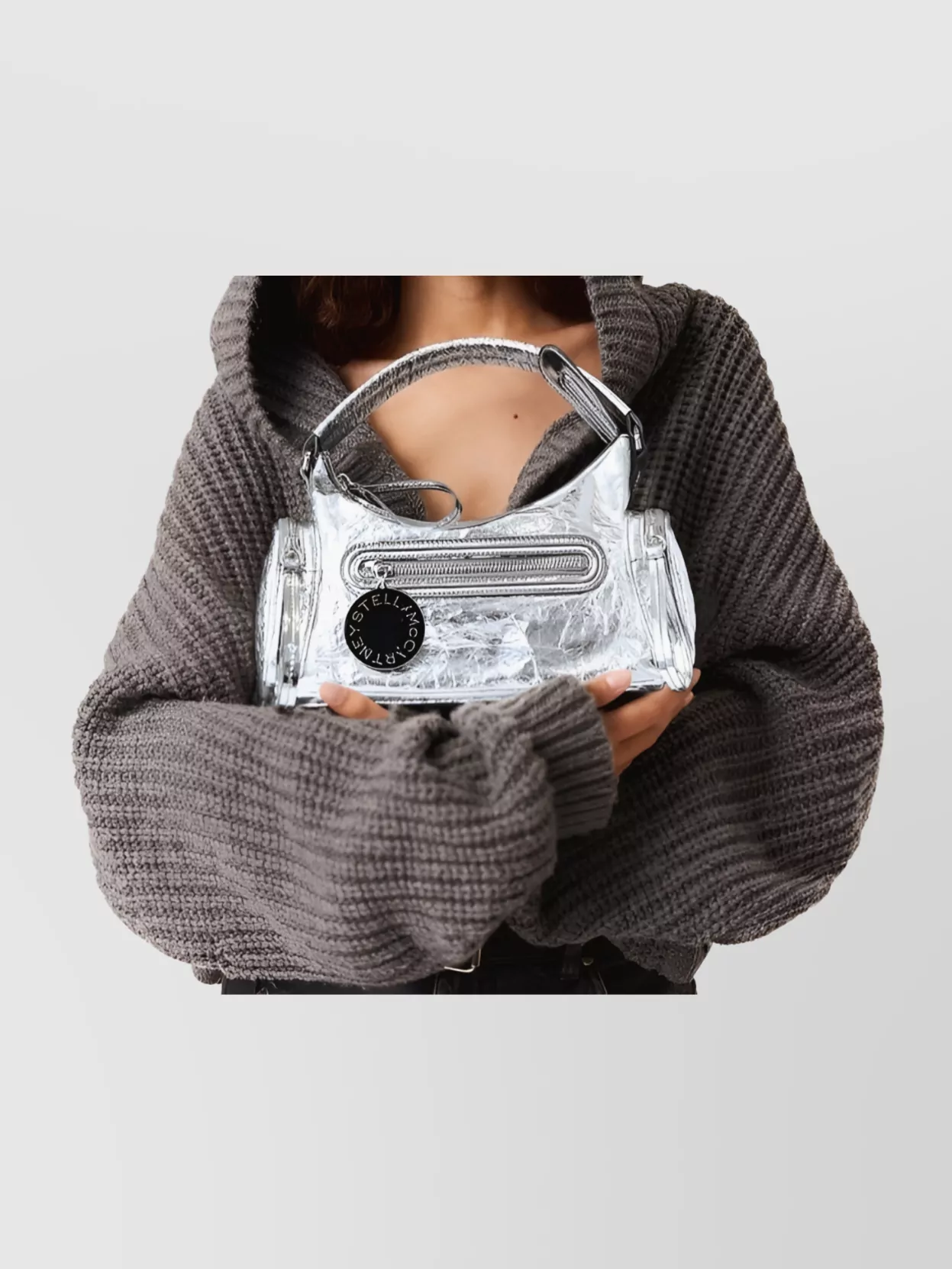 Stella Mccartney Dartmoor Shoulder Bag Collection In Metallic