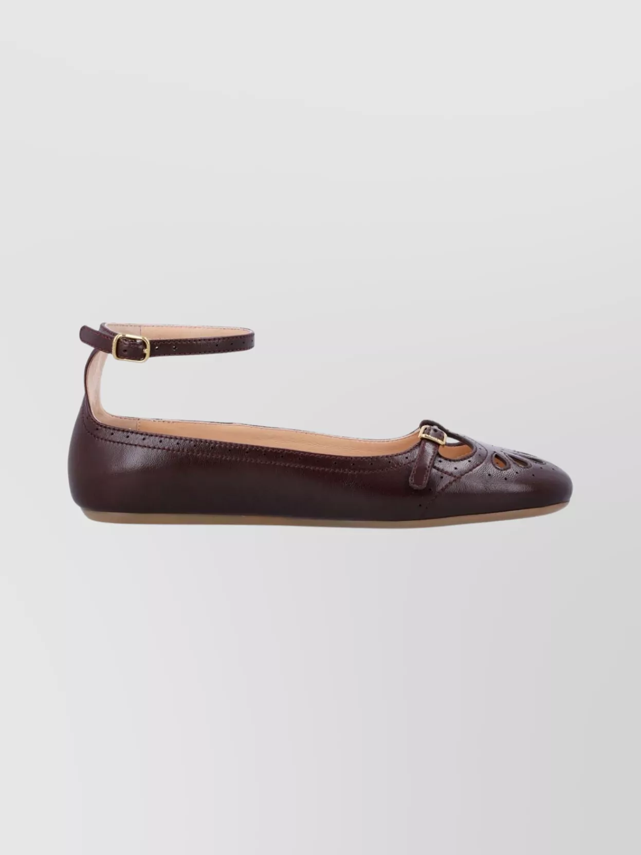 Chloé Lace-Up Ballerina Shoes Cut-Out Design
