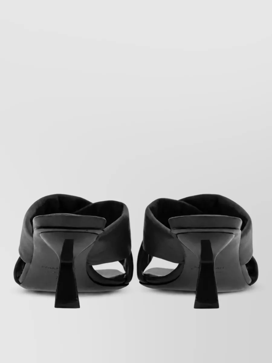 Ferragamo Leather Crossover Heeled Sandals