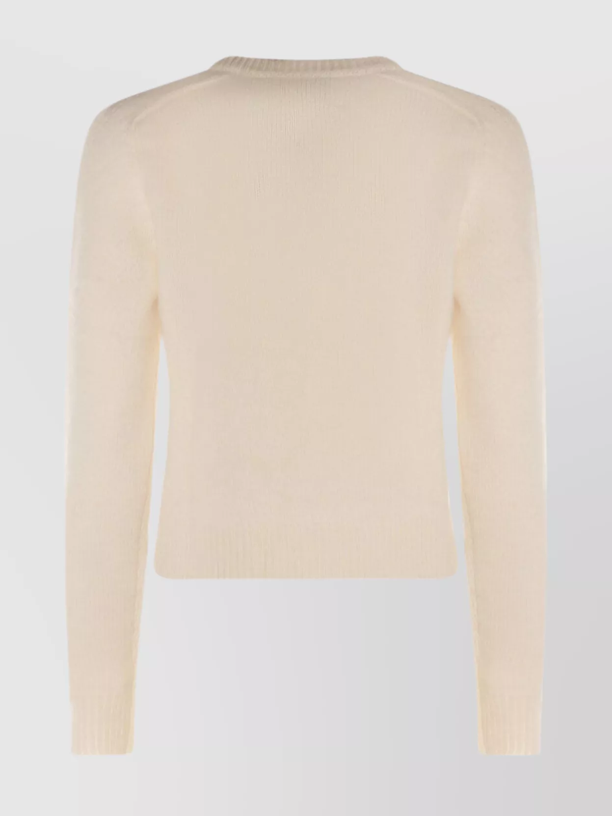 Kujten Soft Knit Crew Neck Long Sleeve Top In Neutral