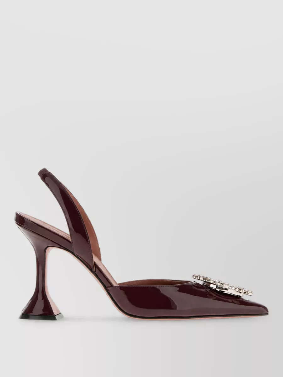 Amina Muaddi Leather Slingback Mules