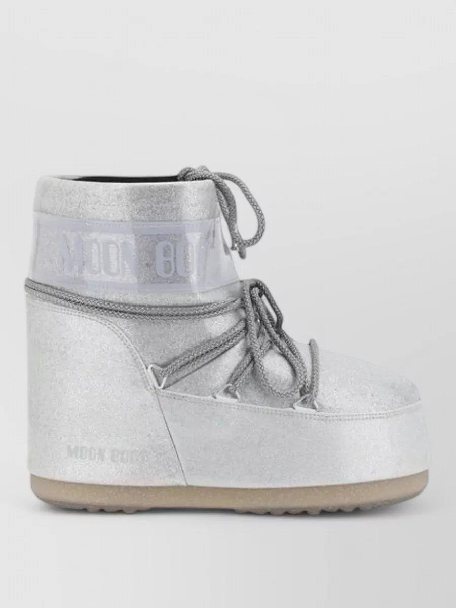 Moon Boot glitter ankle snow boots