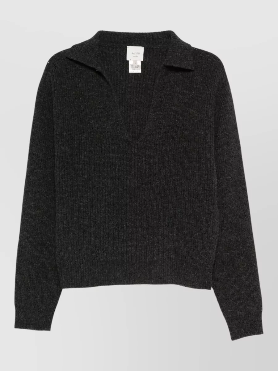 Alysi Virgin Wool Polo Sweater