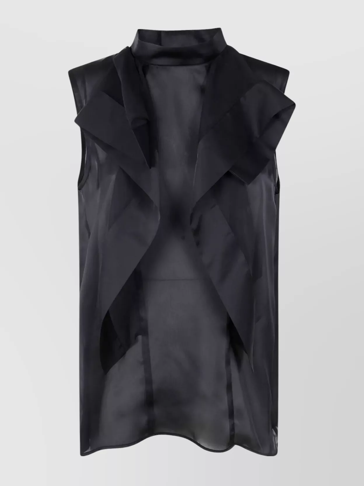 Sacai Ruffle Sheer Sleeveless Top