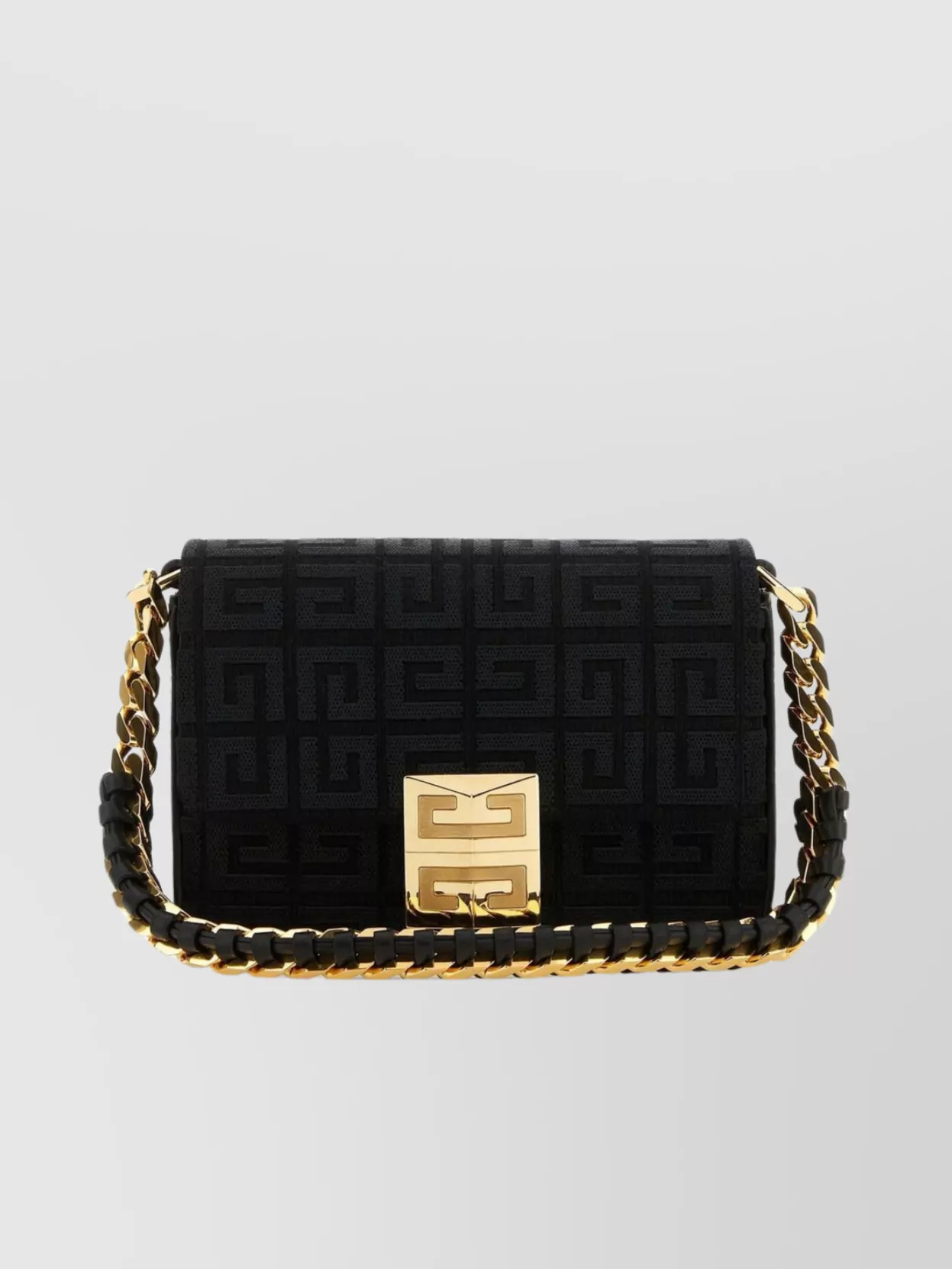Shop Givenchy Canvas 4g Embroidered Handbag In Black