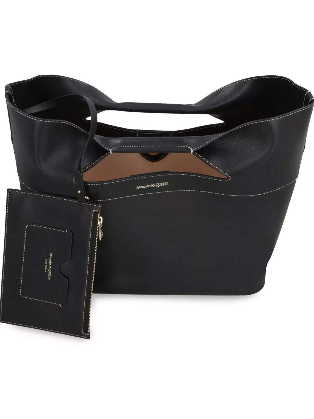 Mc Queen The Bow Calf Leather Cross-Body Bag