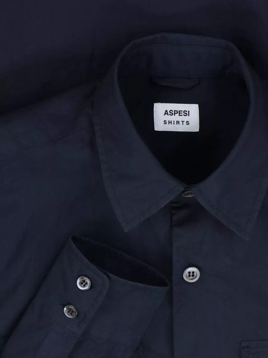 Aspesi Shirt Cuffs Button Down Collar Front Pockets