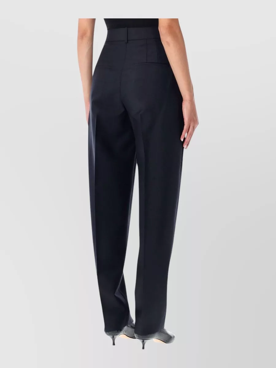 Róhe High-Rise Pleated Tapered Wool Tailored Trousers