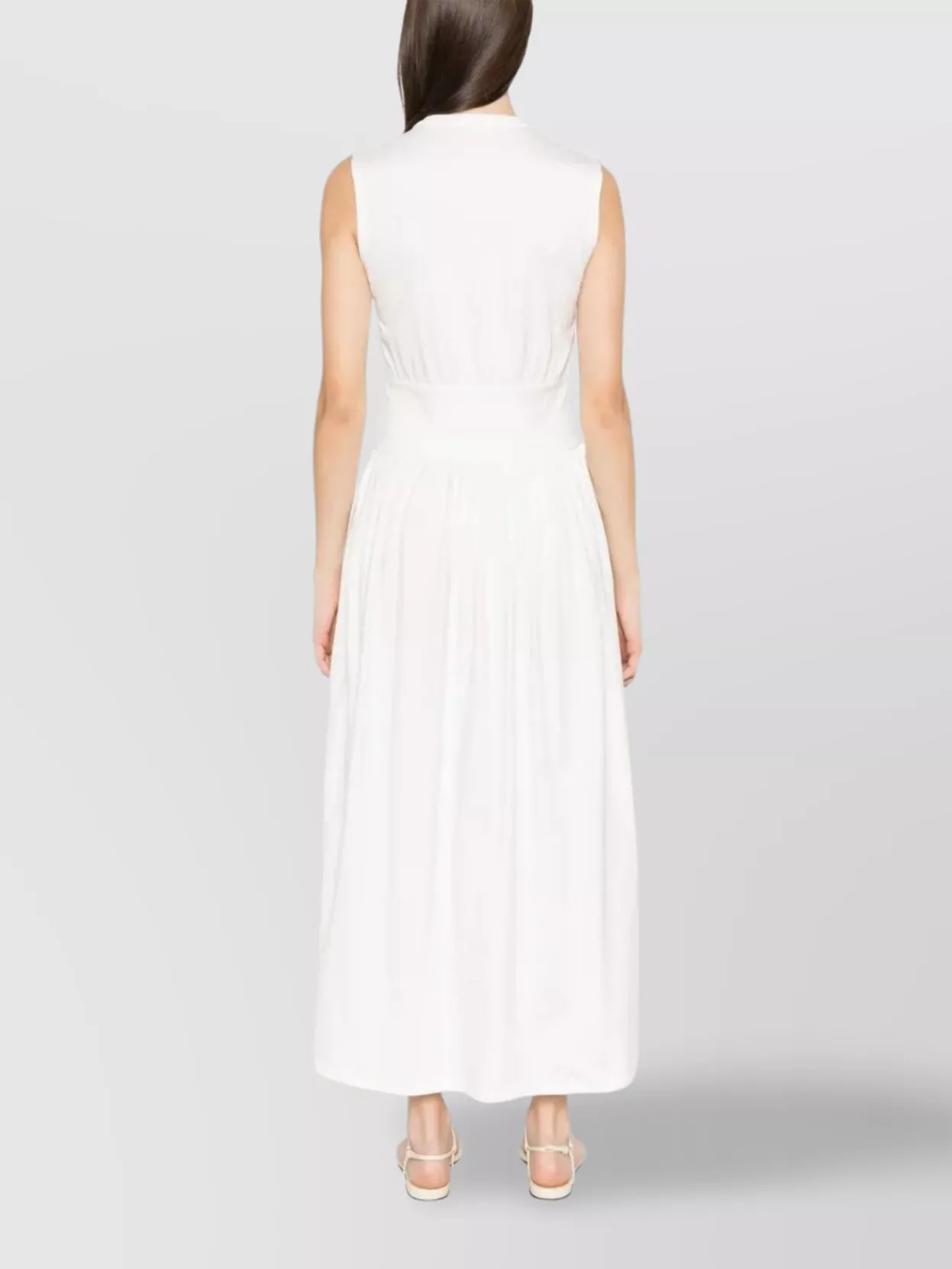 Totême Off-white Sleeveless Cotton Tee Maxi Dress