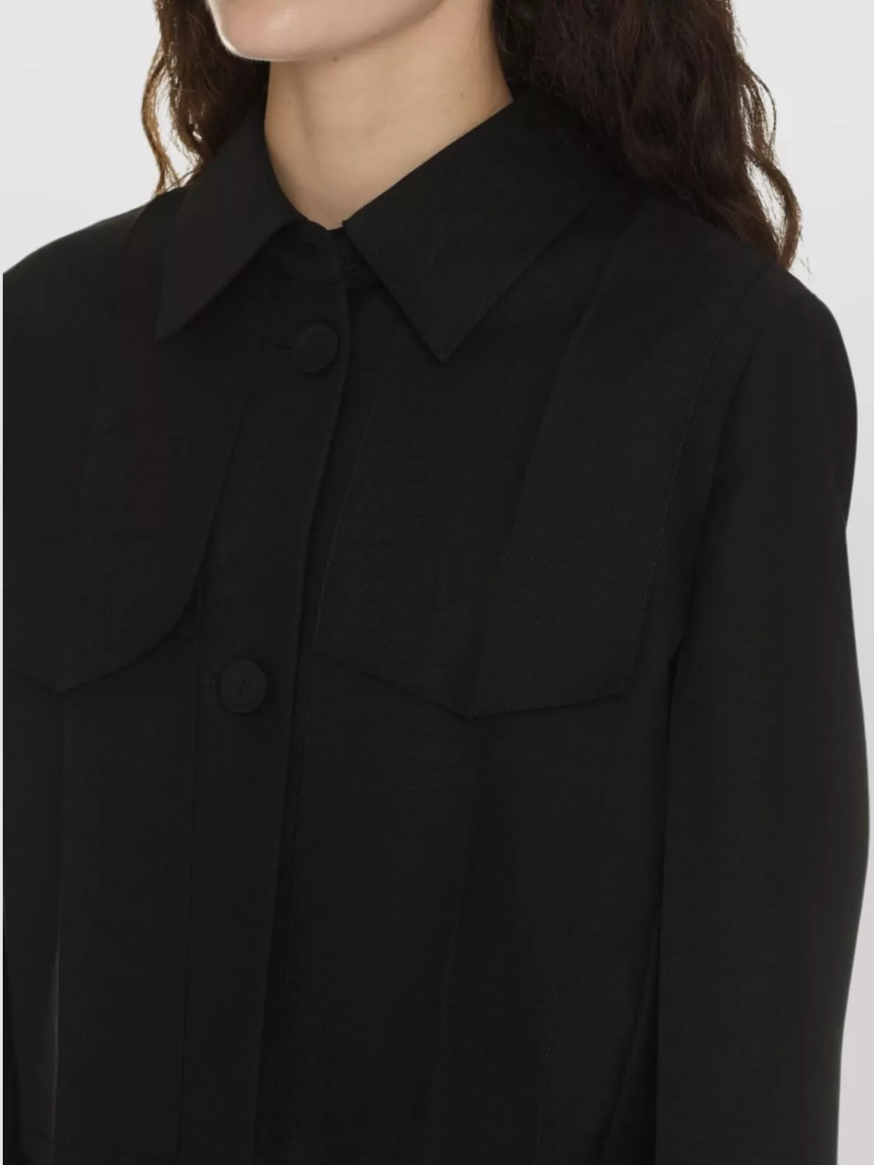 Fendi Cropped Wool And Mohair Blazer