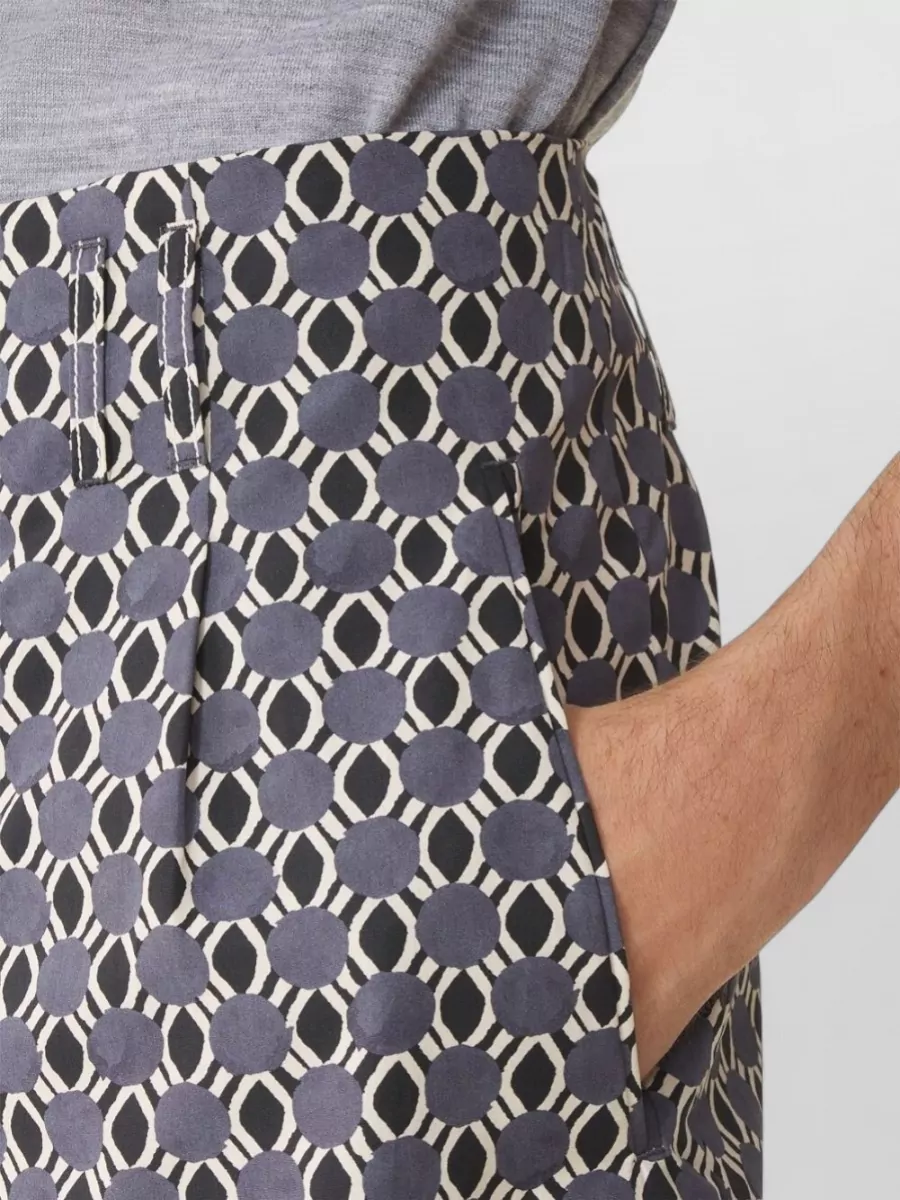 Lanvin Geometric-Print Tailored Shorts
