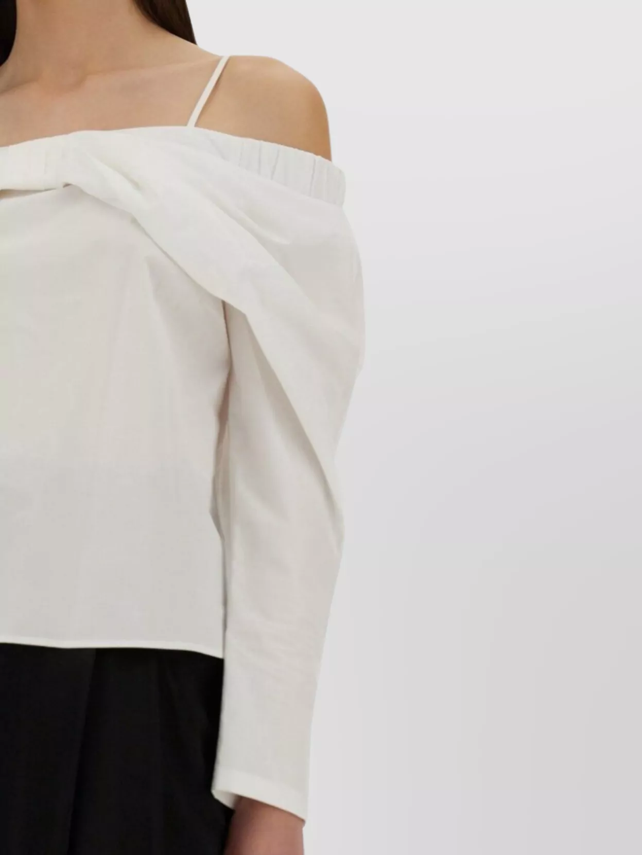 Nina Ricci Strap Detail Off-Shoulder Shirt