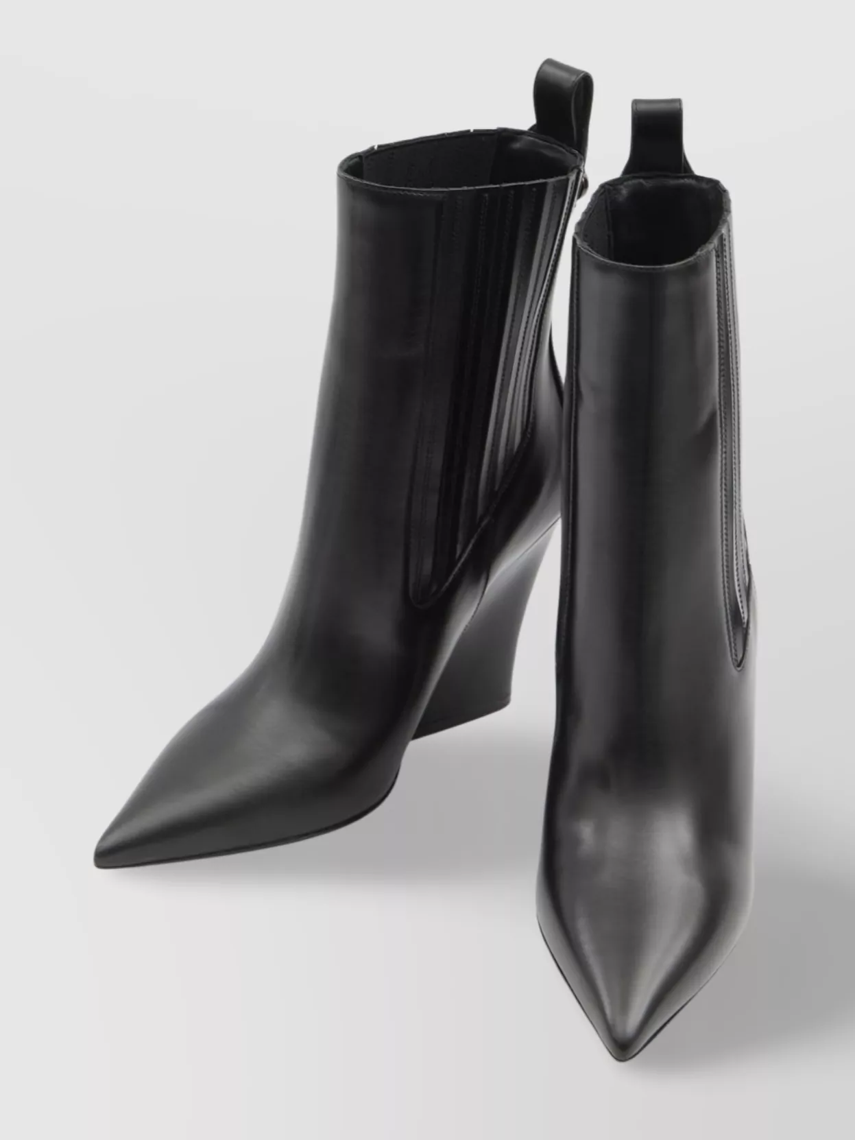 Valentino Garavani Calfskin Pointed Heel Lockette Booties