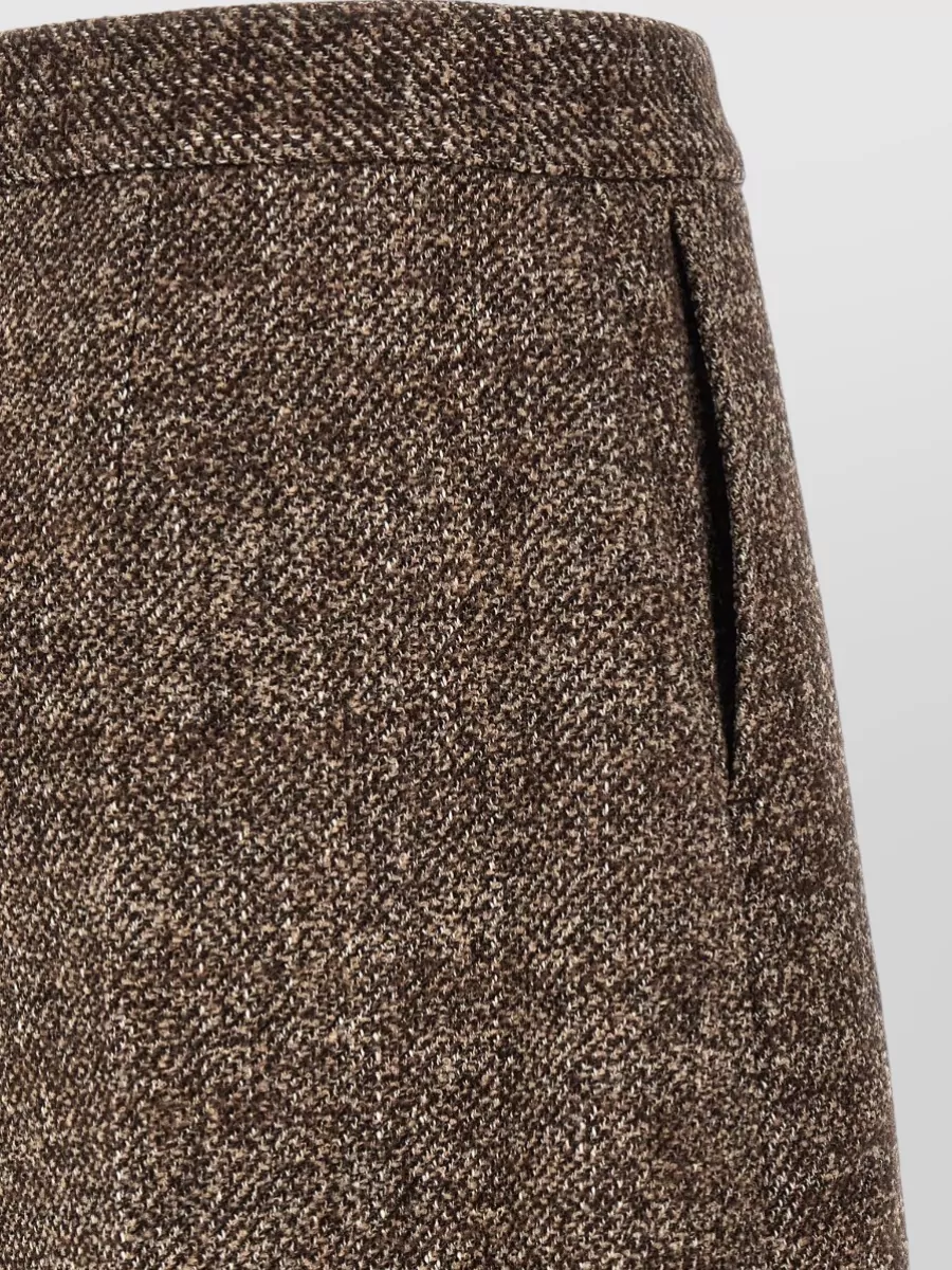 Agnona Wool Silk High-Rise Wide-Leg Bermuda Shorts