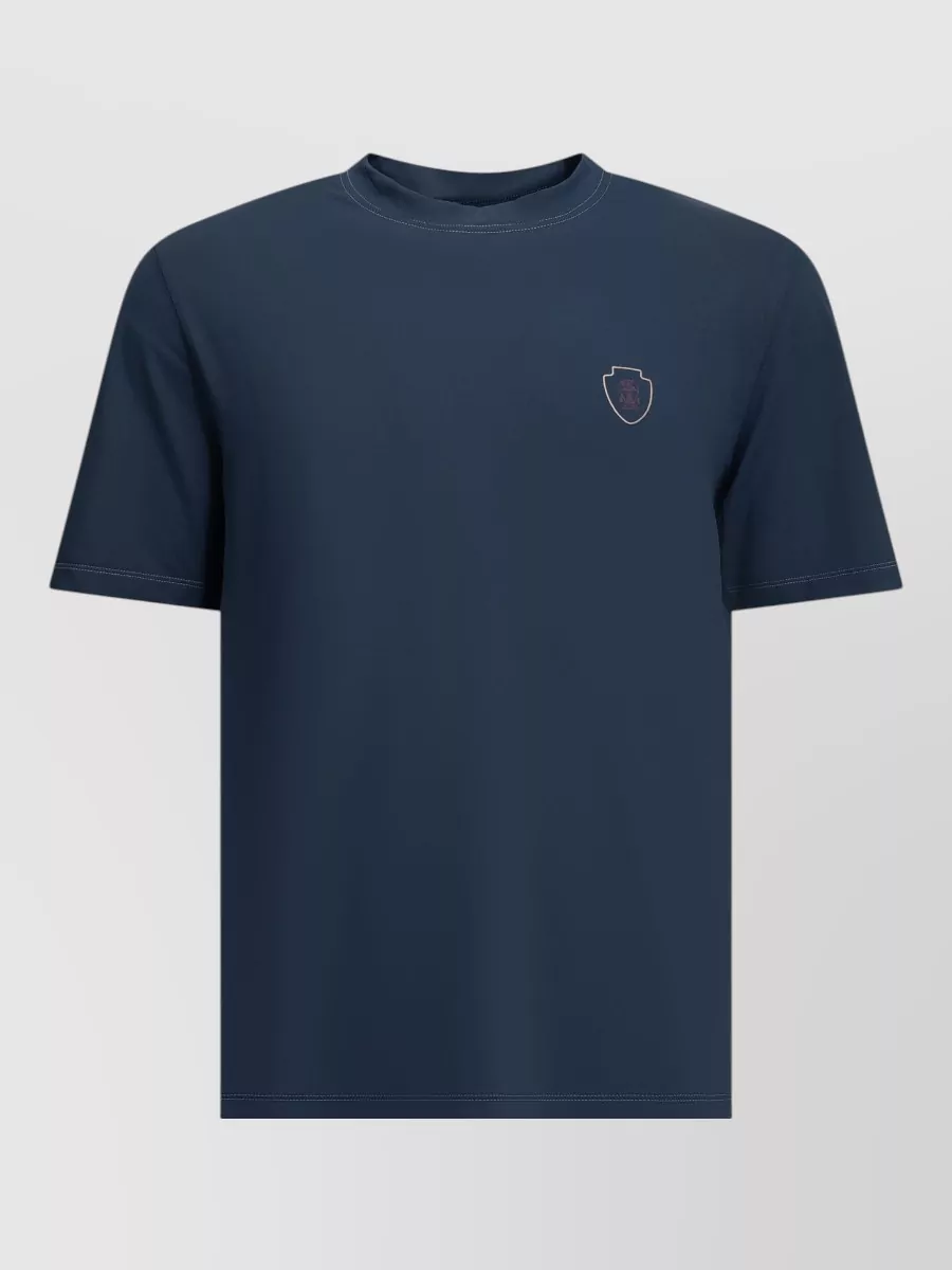 Brunello Cucinelli logo-print technical t-shirt
