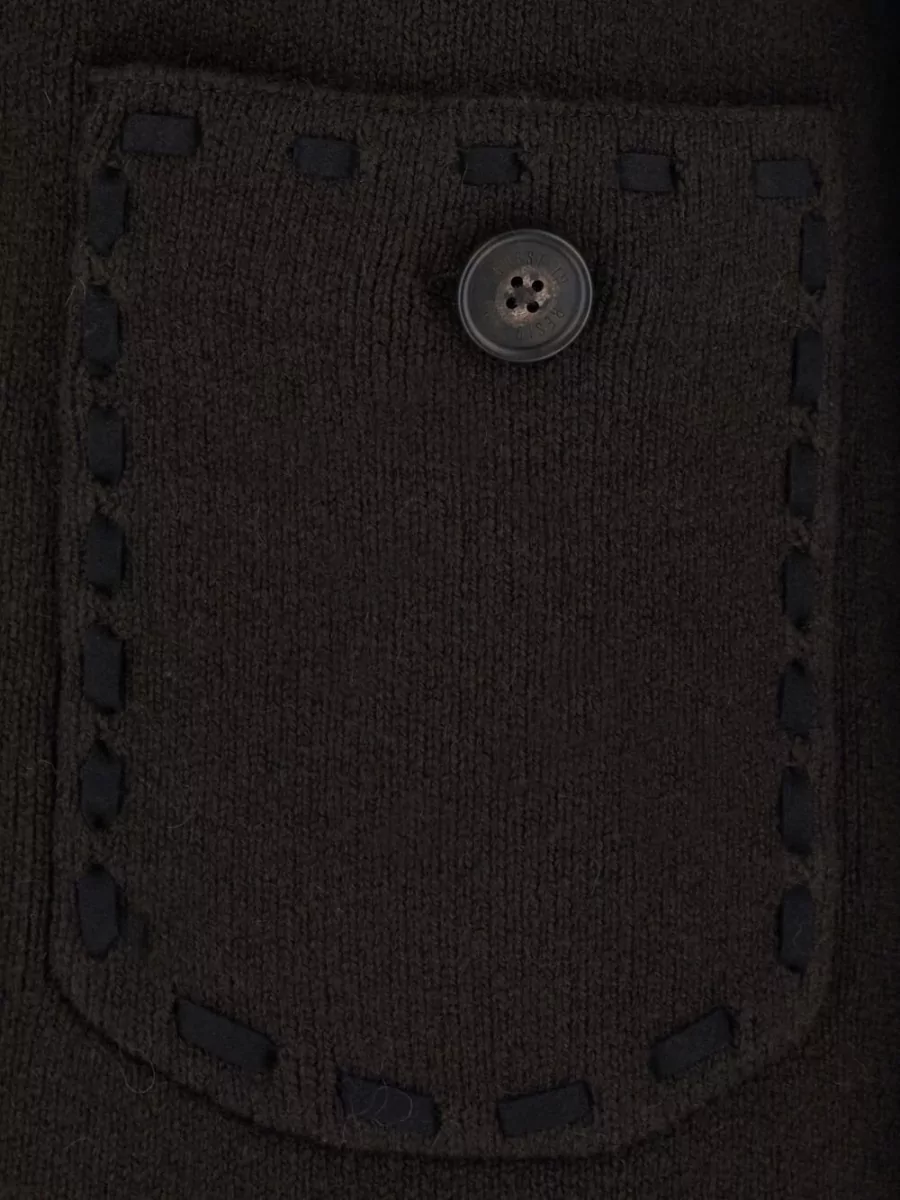 Guest In Residence Cashmere Wool Fringe Single Breasted Coat