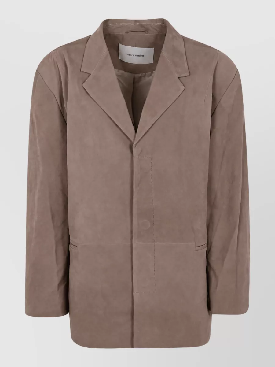 Entire Studios leather single-breasted coat