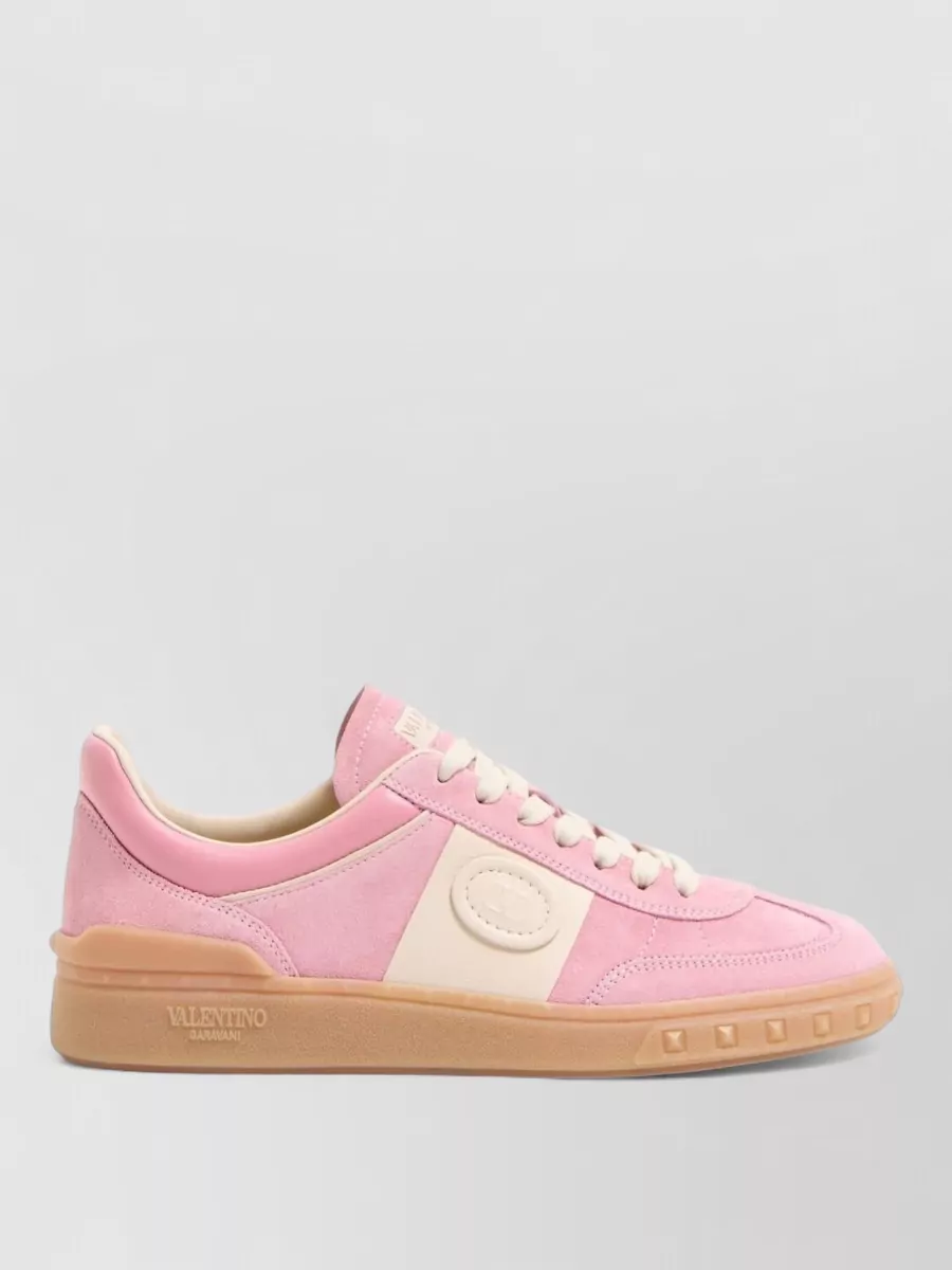 Valentino Garavani Lace Up Suede Shoes Round Toe