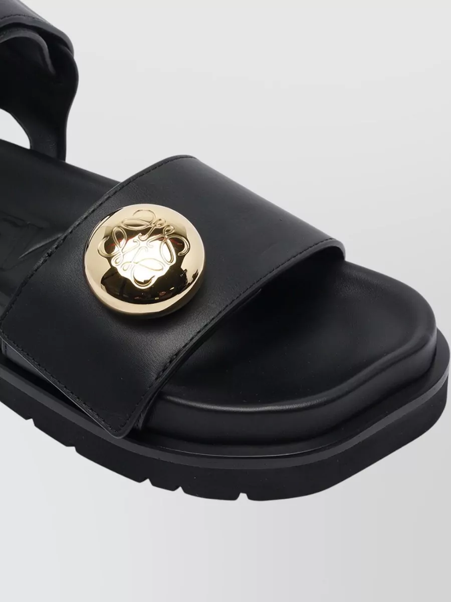 Loewe Leather Flat Sandals