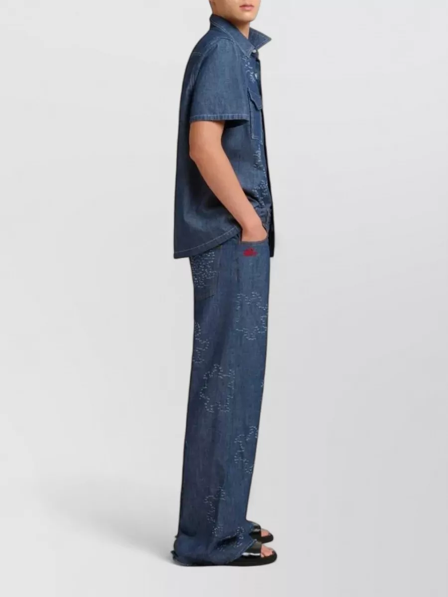 Marni Embroidered Pocket Cotton Shirt