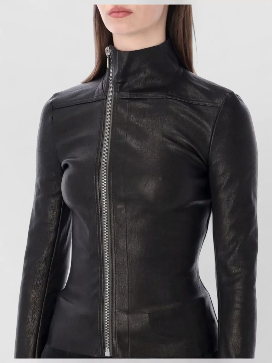 Rick Owens Gary High Neck Stretch Lamb Jacket