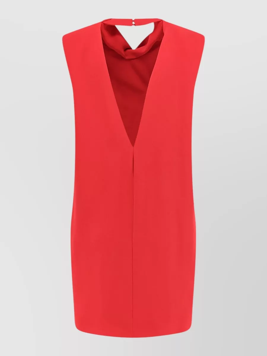 Valentino silk draped sleeveless mini dress